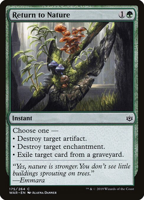 Return to Nature card from WAR #175