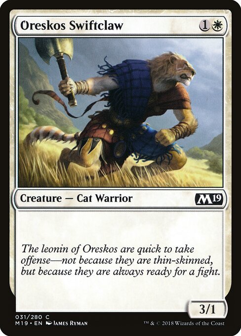 Oreskos Swiftclaw card from M19 #31