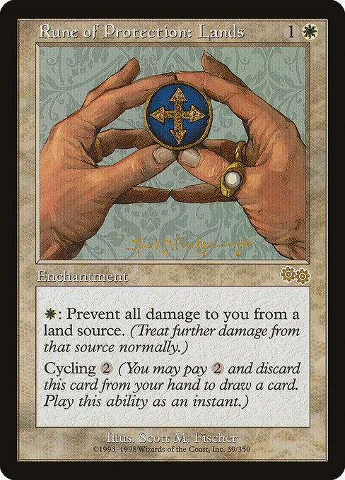 Rune of Protection: Lands card from USG #39