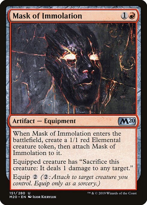 Mask of Immolation card from M20 #151