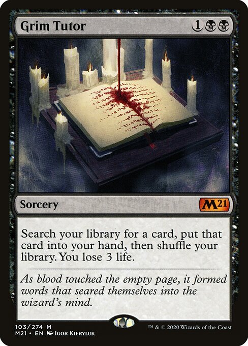 Grim Tutor card from M21 #103