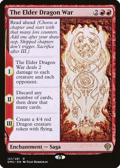 The Elder Dragon War card from DMU #121