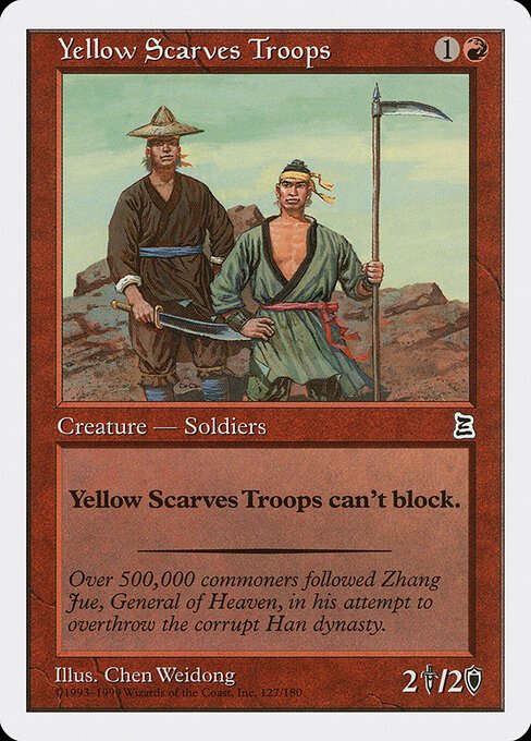 Yellow Scarves Troops card from PTK #127