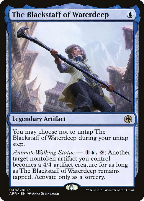 The Blackstaff of Waterdeep card from AFR #48
