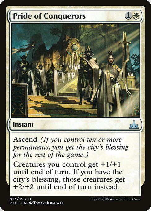 Pride of Conquerors card from RIX #17