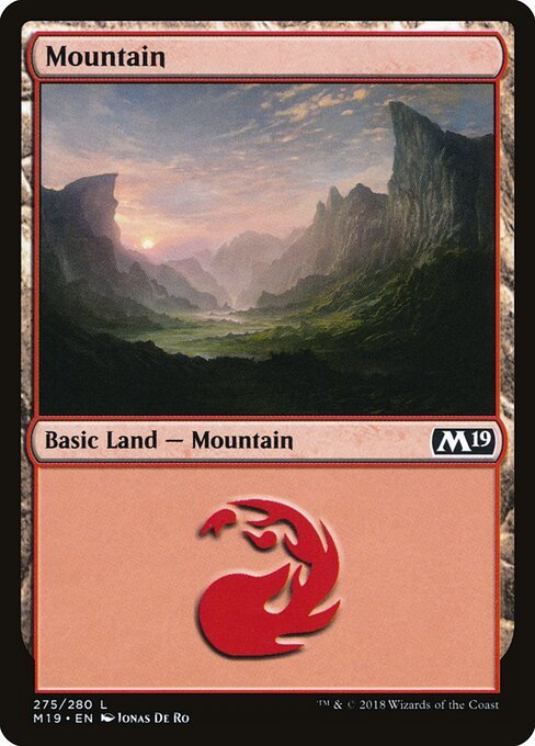 Mountain (275) card from M19 #275