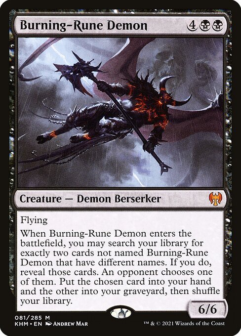 Burning-Rune Demon card from KHM #81
