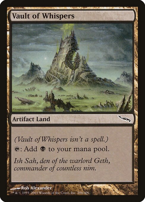 Vault of Whispers card from MRD #286