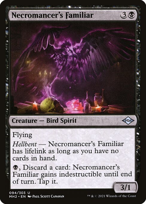Necromancer's Familiar card from MH2 #94