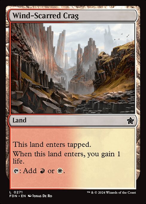 Wind-Scarred Crag card from FDN #271