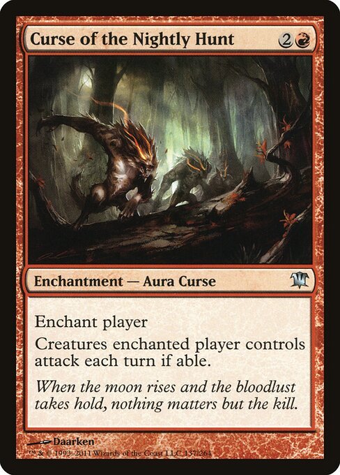 Curse of the Nightly Hunt card from ISD #137