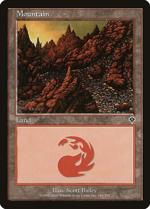 Mountain (346) card from INV #346