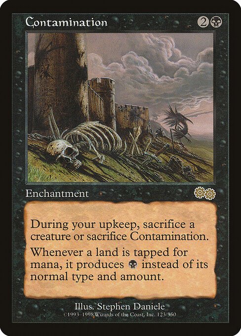 Contamination card from USG #123
