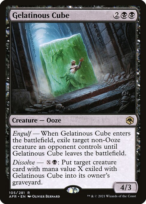 Gelatinous Cube card from AFR #105