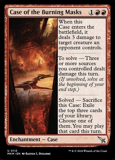 Case of the Burning Masks card from MKM #113