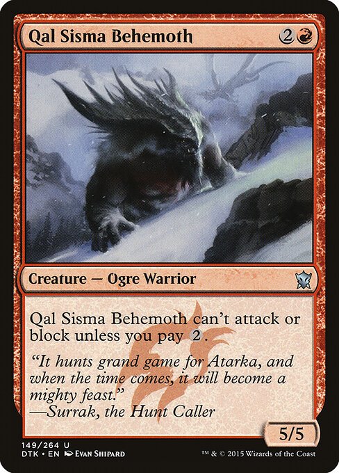 Qal Sisma Behemoth card from DTK #149