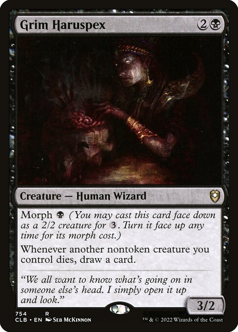 Grim Haruspex card from CLB #754