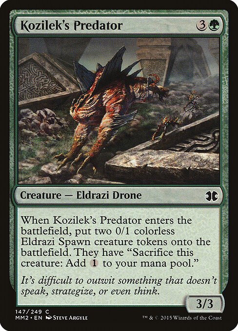 Kozilek's Predator card from MM2 #147