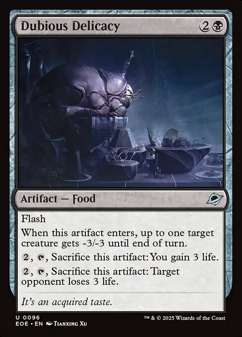 Dubious Delicacy card from EOE #96