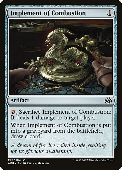 Implement of Combustion card from AER #155