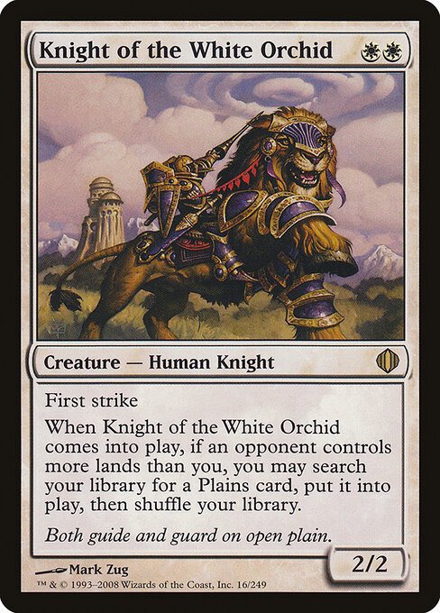 Knight of the White Orchid card from ALA #16