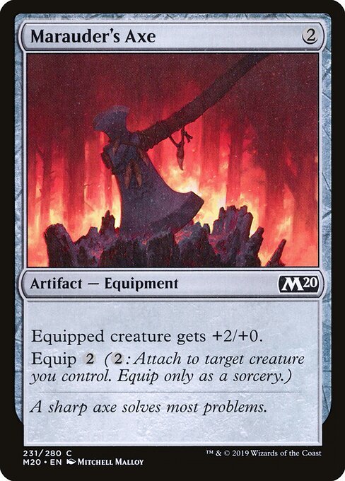 Marauder's Axe card from M20 #231