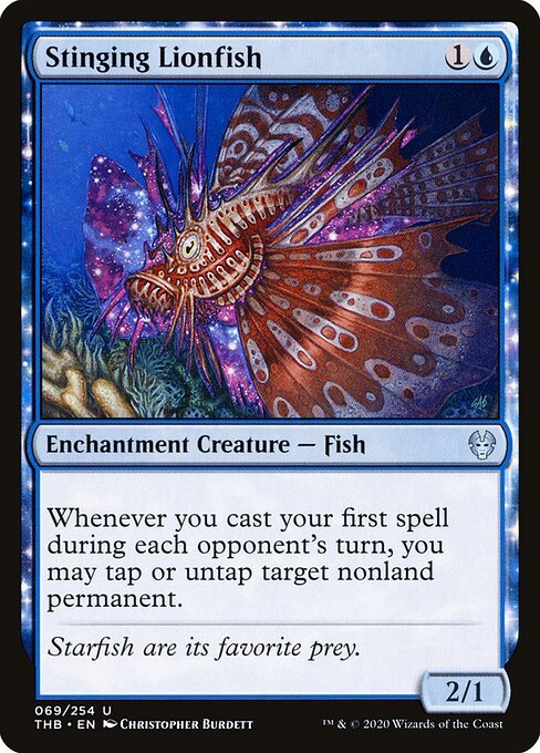 Stinging Lionfish card from THB #69