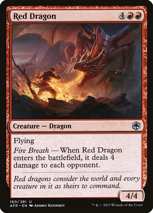 Red Dragon card from AFR #160