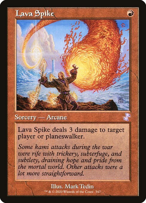 Lava Spike card from TSR #347