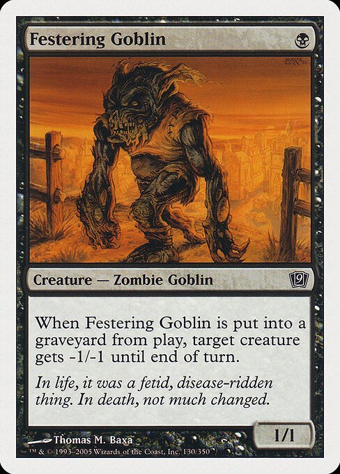 Festering Goblin card from 9ED #130
