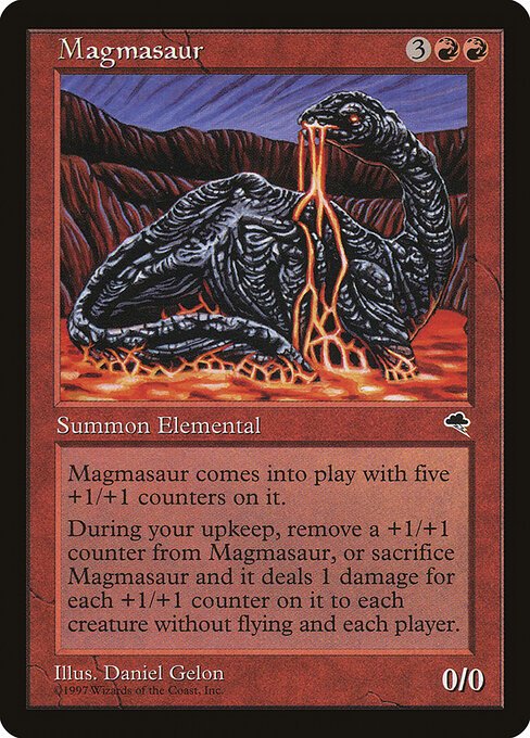 Magmasaur card from TMP #188