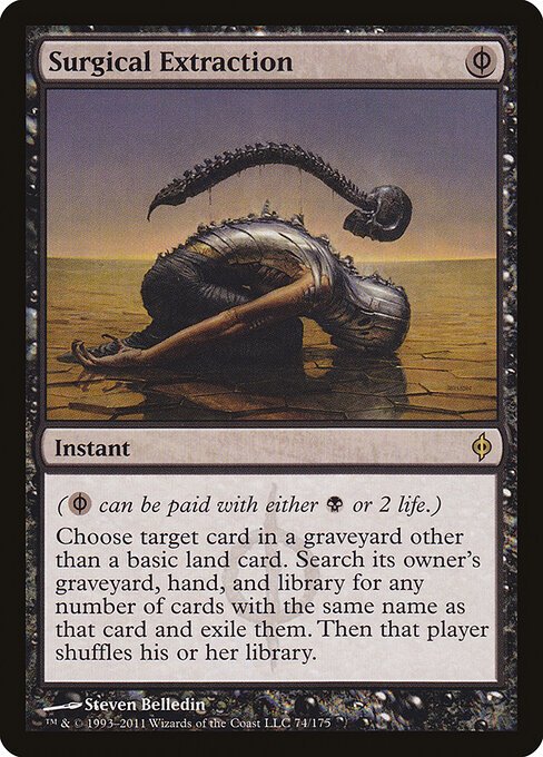 Surgical Extraction card from NPH #74