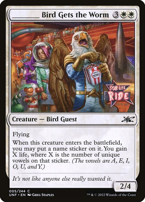 _____ Bird Gets the Worm card from UNF #5