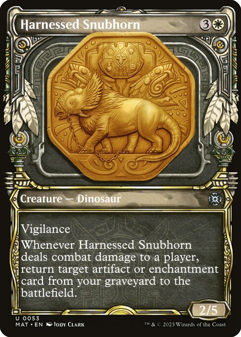 Harnessed Snubhorn card from MAT #53