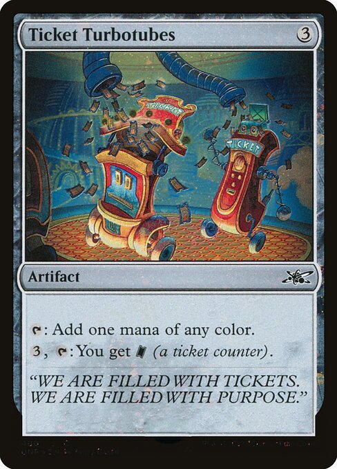 Ticket Turbotubes card from UNF #480