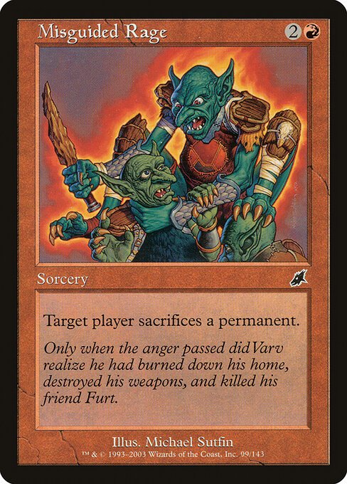 Misguided Rage card from SCG #99