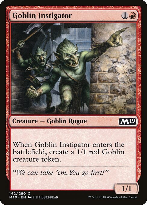 Goblin Instigator card from M19 #142