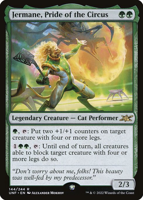 Jermane, Pride of the Circus card from UNF #144