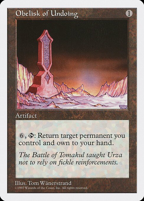 Obelisk of Undoing card from 5ED #product-2294