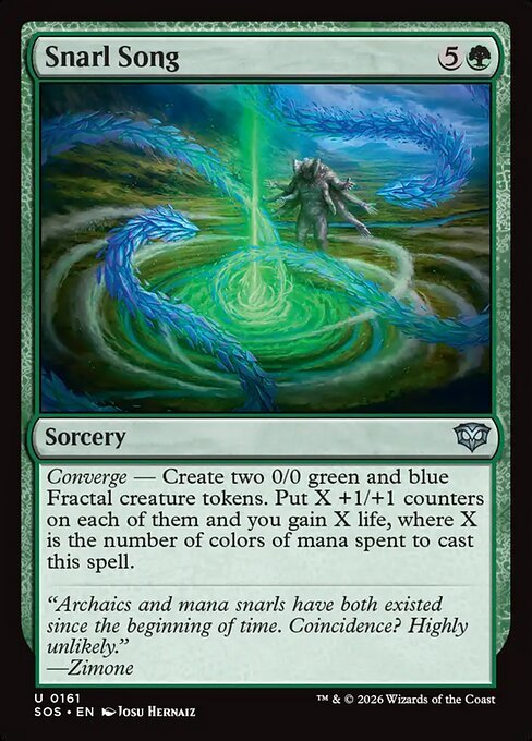 Snarl Song card from SOS #161
