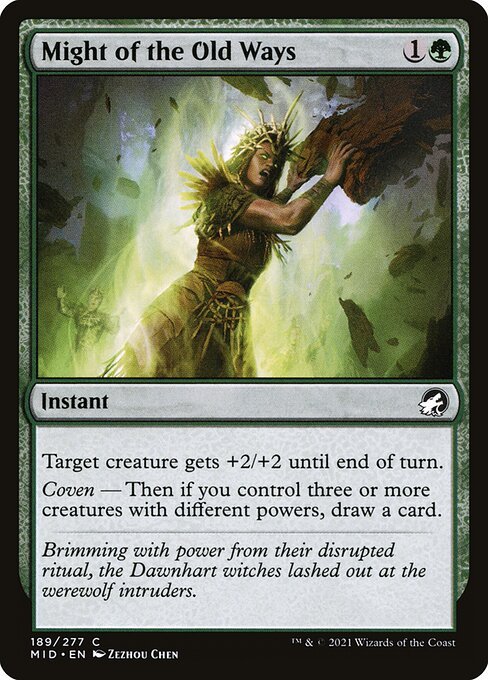 Might of the Old Ways card from MID #189