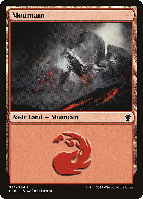 Mountain (261) card from DTK #261