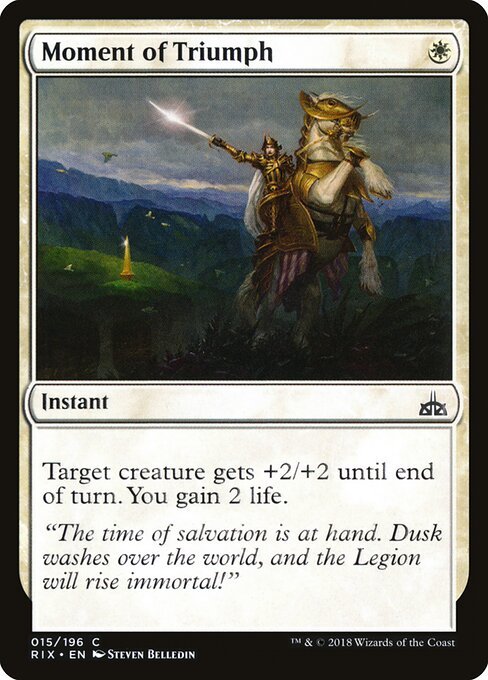 Moment of Triumph card from RIX #15