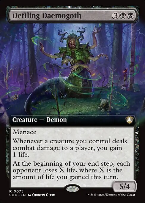 Defiling Daemogoth card from SOC #75