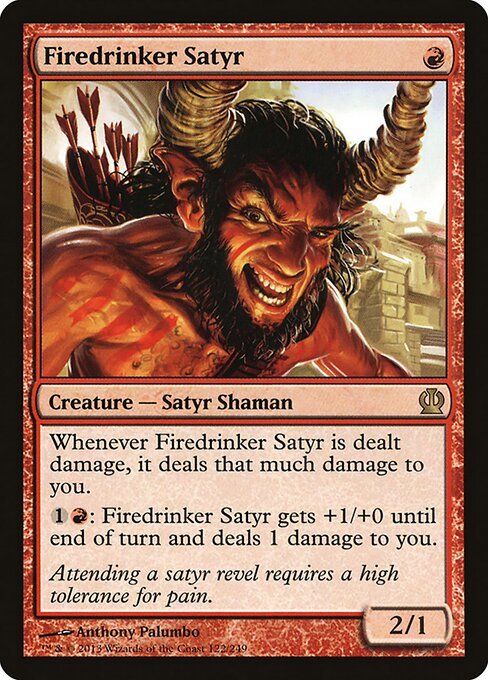 Firedrinker Satyr card from THS #122