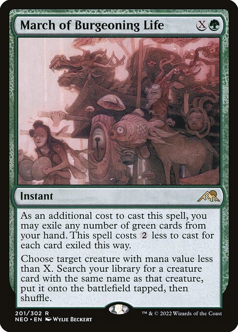 March of Burgeoning Life card from NEO #201