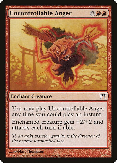 Uncontrollable Anger card from CHK #195