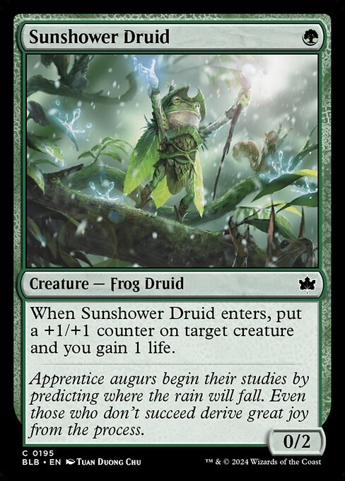 Sunshower Druid card from BLB #195