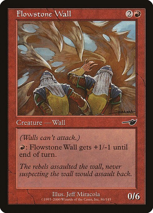 Flowstone Wall card from NMS #80