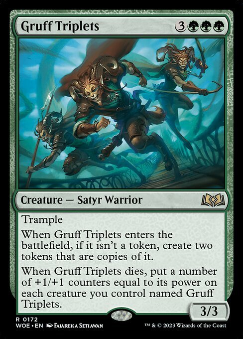 Gruff Triplets card from WOE #172